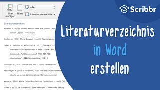 Literaturverzeichnis in Word erstellen  Scribbr 🎓 [upl. by Centonze]