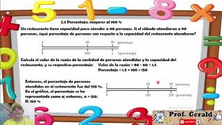 23 PORCENTAJES MAYORES AL 100 6º GRADO [upl. by Poland24]