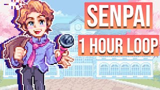 Friday Night Funkin  Senpai  1 hour loop [upl. by Sudoeht]