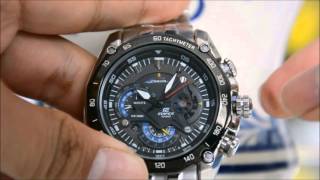 How to set time and date in CASIO EDIFICE EF550RBSP [upl. by Baudelaire535]