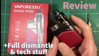 Vaporesso Swag PX80 Review dismantle and build quality analysis [upl. by Htebazile75]