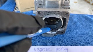 Zenoah G320rc explaining port matching How to Exhaust and intake timing [upl. by Jenkel]