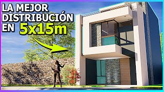 🔴LA CASA CON LA MEJOR DISTRIBUCION EN 5X15m 🔥 [upl. by Rossen753]