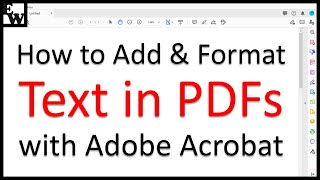 How to Add and Format Text in PDFs with Adobe Acrobat [upl. by Aynekal]