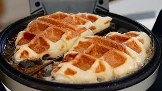 Best Homemade Waffle Recipe Croissant WafflesBelgian Waffles [upl. by Groveman]