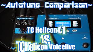 Autotune Comparison TC Helicon C1 vs TC Helicon Voicelive Play [upl. by Irme]