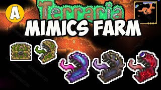 Terraria how to farm Hallowed Mimics  Terraria 1449 how to get Crimson amp Corrupted Mimics [upl. by Ecneralc]