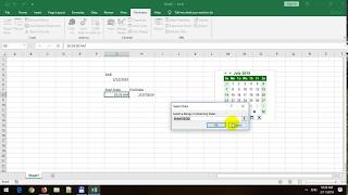 How to Add DatePicker Calendar to Cells in Excel 2019 [upl. by Keely]