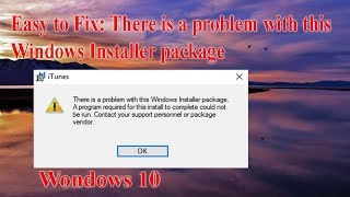 How to Fix There is a problem with this Windows Installer package [upl. by Alledi]