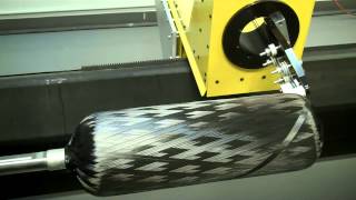 TCR Composites Towpreg Winding Demo [upl. by Ellinnet]