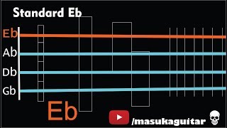 【BASS TUNER】 DEb Standard D G C F [upl. by Aicele736]