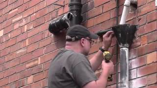 DIY Quick Repair To Neighbours Leaking DownpipeHopperGuttering [upl. by Elbys]