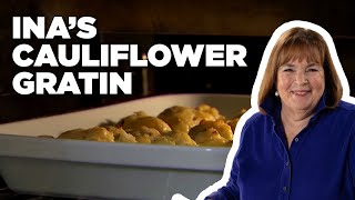 Inas MakeAhead Cauliflower Gratin HowTo  Barefoot Contessa  Food Network [upl. by Schwarz]