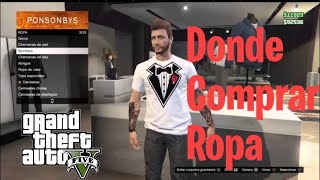 Donde COMPRAR ROPA en GTA 5  Videojuegos World [upl. by Attenauqa383]