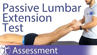 Passive Lumbar Extension Test PLET  Lumbar Instability [upl. by Hadsall]