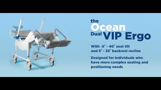 Aquatec Ocean Dual VIP Ergo TiltinSpace Shower Chair Commode [upl. by Ninos]