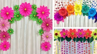 3 EASY PAPER FLOWERS DECORATION IDEAS FOR ANY OCCASION AT HOME [upl. by Wonacott770]