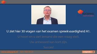 EXAMENTRAINER A1  Spreken  30 vragen  set 1 2025 [upl. by Pillsbury]