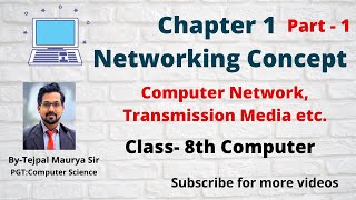 Class 8 Computer  Chapter 1 Networking Concept  Part 1  Computer Network [upl. by Eerak]