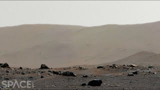 Perseverance sees Jezero Crater rim in 360° Mars panorama [upl. by Peti71]