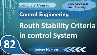 Routh Stability Criterion Steps Process and Detailed Examples in Control Systems [upl. by Dominique]