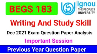 BEGS 183 Dec 2021 Exam Questions Paper Analysis  Writing And Study Skill  BEGS 183 [upl. by Otsirave682]