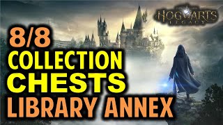 The Library Annex All 8 Collection Chests Locations  Hogwarts Legacy [upl. by Nosittam]