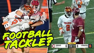 MOST PHYSICAL Moments From Brutal Lacrosse Game [upl. by Bedelia]