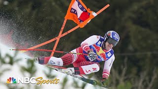 Fearless Austrian conquers starstudded field at Kitzbuhel downhill  NBC Sports [upl. by Aldarcie]