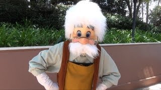 Geppeto Surprise Meet and Greet at Epcot Walt Disney World  From Pinocchio [upl. by Nuhsed786]