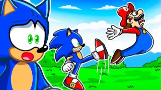 Reacting To SONIC vs MARIO Fight Animation [upl. by Eiramenna]