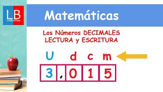 Los Números DECIMALES LECTURA y ESCRITURA ✔👩‍🏫 PRIMARIA [upl. by Lanae]