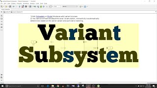 Simulink Tutorial  54  Variant Subsystem [upl. by Sirref225]