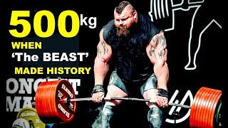 WORLD RECORD  Eddie Hall The 500kg Deadlift World Record set at Giants live 2016 [upl. by Deer]