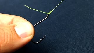 How to Tie On Fishing Hooks  Easiest Knot [upl. by Enomes699]