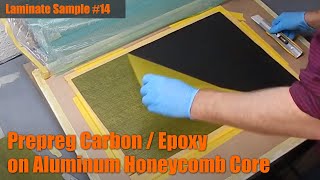 Laminate Sample 14 Prepreg Carbon  Epoxy on Aluminum Honeycomb Core [upl. by Hampton641]