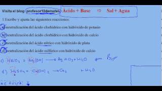 Reacciones químicas estequiometria Neutralización 02 explicación [upl. by Fiden507]