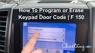 How To Program or Erase Keypad Door Code  F 150 [upl. by Wanda]