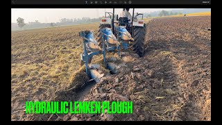 Hydraulic Reversible Plough LEMKEN Opal090  New holland 5630  Agriculture  Farming [upl. by Jannelle228]