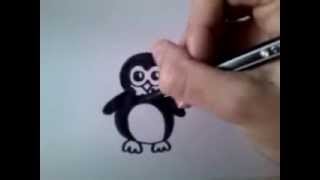 Cartoon pinguïn How to draw 4 [upl. by Boys]