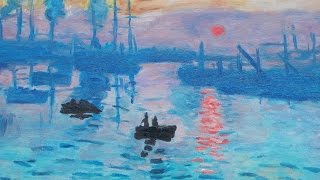 Paint Impression Sunrise Step by Step in the Style of Monet in Oils [upl. by Golub]