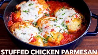 Stuffed Chicken Parmesan Recipe with Gluten Free Option [upl. by Ajam328]