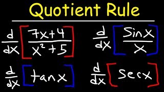 Quotient Rule For Derivatives [upl. by Angelle]