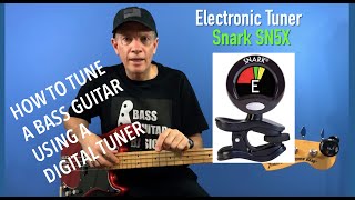 HOW TO TUNE A BASS GUITAR USING A DIGITAL TUNER [upl. by Eceined860]