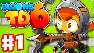 Bloons TD 6  Gameplay Walkthrough Part 1  Quincy the Archer in Monkey Meadow [upl. by Soluk899]