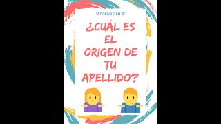 EL ORIGEN DE LOS APELLIDOS¿SABES QUÉ SIGNIFICA TU APELLIDO ¿DE DÓNDE PROVIENE [upl. by Cavallaro]