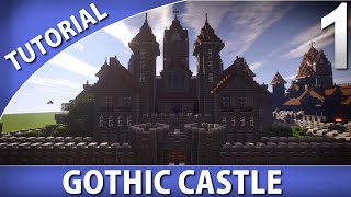 Minecraft  How to Build a Gothic Castle Part 110 [upl. by Notsyrb]