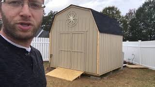 Lowes Heartland Rainier Gambrel Engineered Wood Storage Shed Review [upl. by Ainivad]