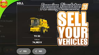 How to sell vehicles and tools in Farming Simulator 20 fs 20 fs20 [upl. by Repip]