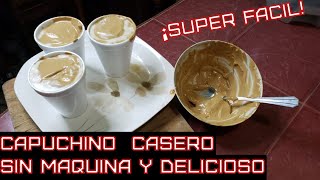 Como hacer un CAPUCHINO casero SIN MAQUINA [upl. by Olaf467]